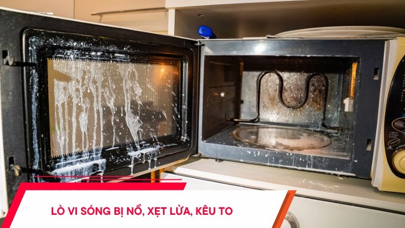 Nổ lò vi sóng - Lò vi sóng bị xẹt lửa và kêu to do đâu?