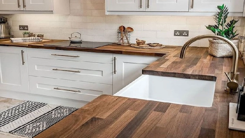 Mặt bếp gỗ có tốt không - Ưu & nhược điểm