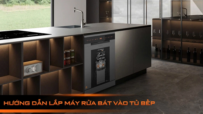 Lắp máy rửa bát vào tủ bếp đơn giản - Hướng dẫn [A-Z]