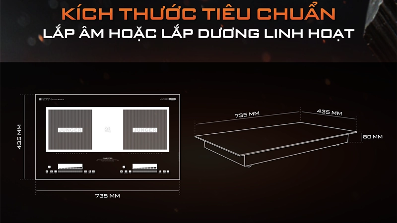 Kích thước bếp từ đôi của Đức bao nhiêu? Cách chọn CHUẨN