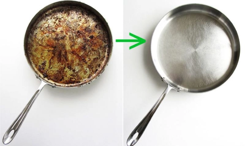 Xử lý nồi inox bị cháy đen - Cách làm sạch hiệu quả
